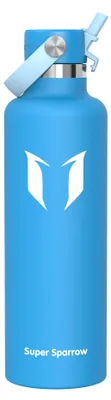 Produktbild von Sparrow Trinkflasche Edelstahl 1L FlipFlow Thermosflasche mit Strohhalm