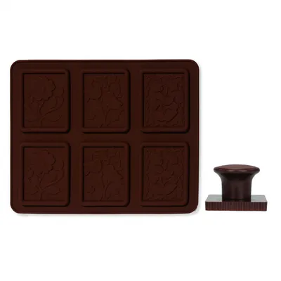 Produktbild von Patisse Keksbackform Schokoladenform mit versch. Mustern - Größe ca. 20cm