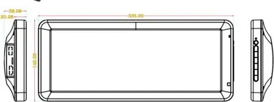 Immagine prodotto di Monitor per telecamera di retromarcia 12,3"" AHD 4ch con registrazione DVR