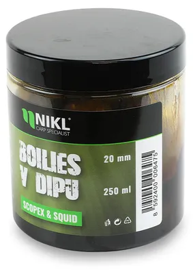 Zdjęcie produktu dla Kulki niklowe w dipie Scopex & Squid 250 ml, średnica 20 mm, opakowanie 250 ml