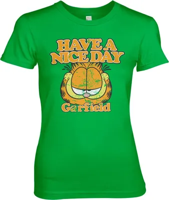 Produktbild von Garfield - Have A Nice Day Girly Tee - Large - Green