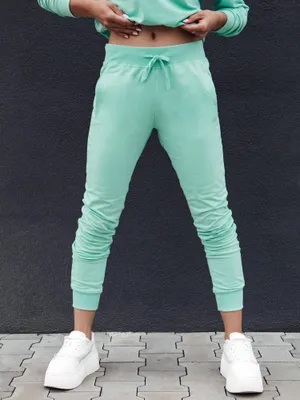 Zdjęcie produktu dla Damskie spodnie dresowe RELAX MODE miętowe XL