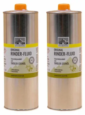 Produktbild von Tiroler Steinöl Rinderfluid  1000 ml Fliegen- u. Insektenschutz für Pferde Set mit 2 Stück