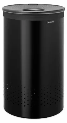 Immagine prodotto di Brabantia 242380 Cesto per la biancheria 60 L Acciaio rotondo Nero