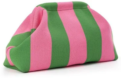 Immagine prodotto di Borsa a mano in lana a pois, lavorata all'uncinetto, casual, borsa da spiaggia