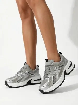 Produktbild von Damen Stoff-Sneakers Resterri Silber, leichte Freizeitschuhe, Größe 38