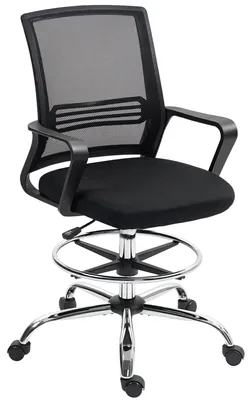 Image de Chaise de bureau - Chaise pivotante - Chaise de bureau réglable - Siège de bureau - Siège de travail - Noir - Rotation à 360°