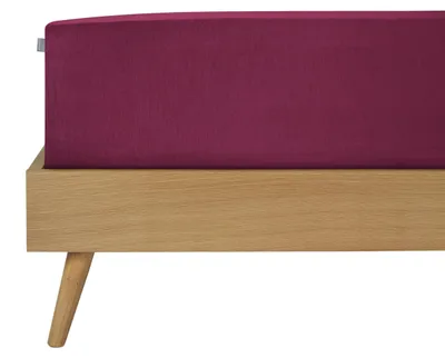 Produktbild von SCHIESSER Spannbettlaken Flexi | Einfarbig | 95/5 | 95 % Baumwolle, 5 % Elasthan | 100x200 cm (geeignet für Matratzen 90x190 cm bis 100x220 cm, Matratzenhöhe bis 25 cm) | Beere