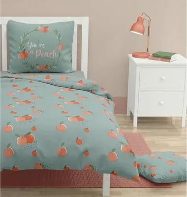 Zdjęcie produktu dla Zestaw poszewek na kołdrę Roupillon brzoskwiniowy 140 x 200 cm zielony 2 szt