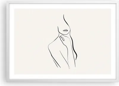 Produktbild von Gerahmtes Poster - Weißer Rahmen - Frau Skizze Zeichnung - 70x50 cm - Wand Bild - Wanddeko - Wandbilder - Kunstposter - Wandposter - Bilderrahmen - Bilder - Kunstdruck - P2WAA70x50-5045