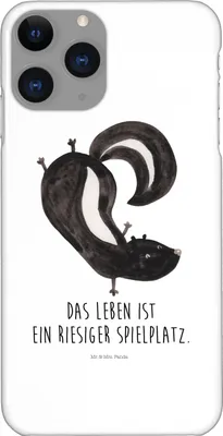 Produktbild von Mr. & Mrs. Panda Iphone 11 Pro Handyhülle Stinktier Handstand - Weiß - Geschenk, Spielplatz, Premium Kunststoff, Raubtier, Stinker, Handy Case, Skunk, Wildtier