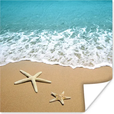 Produktbild von MuchoWow® Poster Meer - Strand - Seestern 30x30 cm - Wandposter - Printing