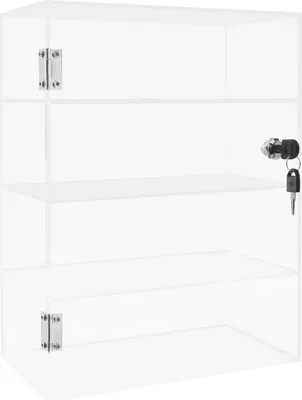Produktbild von Acryl-Vitrine - 4 Ebenen - Abschließbar mit Schlüssel - Schaukasten für Sammlerstücke - 30×15×40 cm - Größe S - Transparent