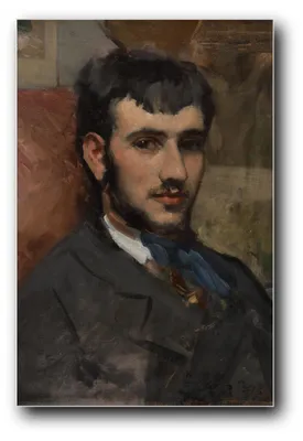 Produktbild von Kunstdruck „Porträt Renoir (1867)“ von Frédéric Bazille – 30×45 cm – ungerahmt