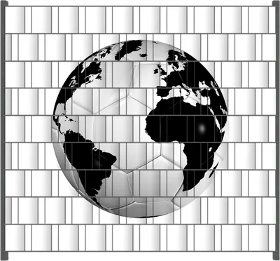 Produktbild von Wallario Zaunsichtschutz mit Motiv Planet Fußball für Ein- und Doppelstabmatten Zäune in der Größe 200 x 180 cm