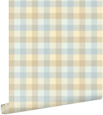 Immagine prodotto di ESTAhome carta da parati rombo blu e beige 50 x 900 cm