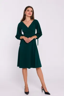Produktbild von Stylove Midikleid für Frauen Qus S383 grün XXL