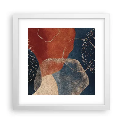 Produktbild von Gerahmtes Poster - Weißer Rahmen - Die Farben Formen Geometrie - 30x30 cm - Wand Bild - Wanddeko - Wandbilder - Kunstposter - Wandposter - Bilderrahmen - Bilder - Kunstdruck - P2WAC30x30-5098
