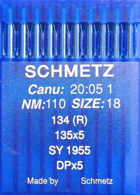 10 Nähmaschinennadeln System 134 (R) rund, Industrie St. 110/18