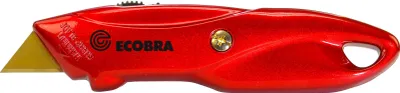 Obrázok produktu pre ECOBRA 770425 Cutter Premium - červený, lichobežníkový nôž, kovový kryt