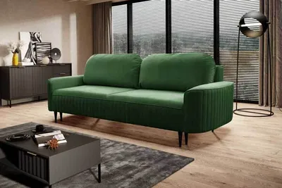 Produktbild von Sofa 2-Sitzer Couch Vena Schlaffunktion Bettkasten grün