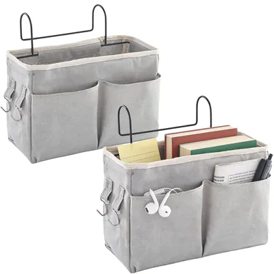 Image de Omgoods - Lot de 2 organisateurs de chevet pour un rangement pratique