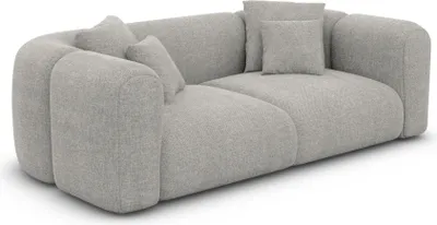 Produktbild von Strukturstoff 2-Sitzer Couch Belio Hellgrau