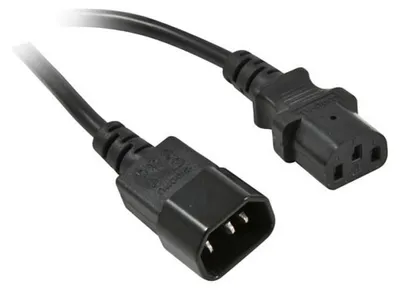 Produktbild von Synergy21 Netzkabel 230V Kaltgeräte IEC-C13(Buchse)/Kaltgeräte IEC-C14(Stecker), 0,5m
