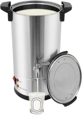 Productafbeelding van Grote wassmelter voor kaarsen, 1800W elektrische wassmelter van roestvrij staal, grote capaciteit, DIY-set voor het maken van kaarsen, 30-110°C (10 liter)