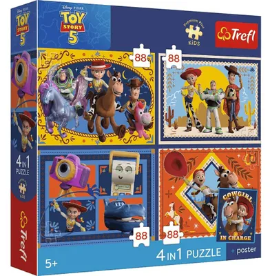 Immagine prodotto di Puzzle 4 in 1 Toy Story 5 + poster TREFL