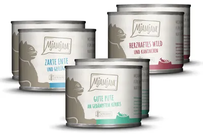 Produktbild von Wild & Kaninchen, Pute, Ente & Geflügel 3x2er -Pack a 200, max. Fleischanteil
