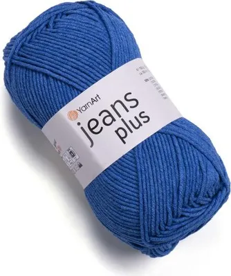 Produktbild von YarnArt Jeans Plus Garn, Dunkelblau, 55% Baumwolle 45%.Polyacryl, 160m/100g, Ideal für Amigurumi