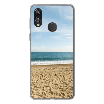 Produktbild von MuchoWow® Handyhülle Schutzhülle Hülle für Huawei P20 Lite (2020) Strand - Sand - Meer Silikon Softcase Handy Hülle - Kartenhalter