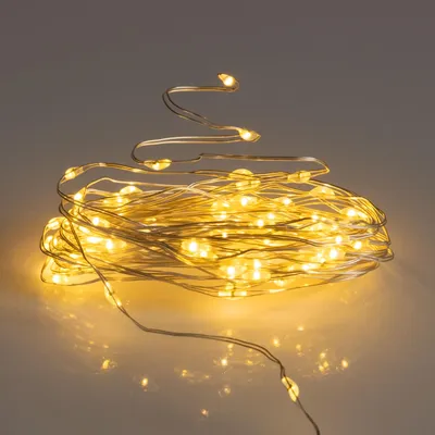 Obrázek produktu pro Drátěný světelný řetěz 795 cm se 160 LED diodami a 8 světelnými funkcemi - teplá bílá - zahradní dekorace venkovní vnitřní osvětlení na baterie s časovačem