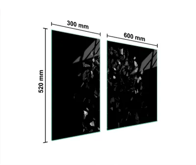Produktbild von Glasschutzplatte Für Herd 90X52 Schwarz
