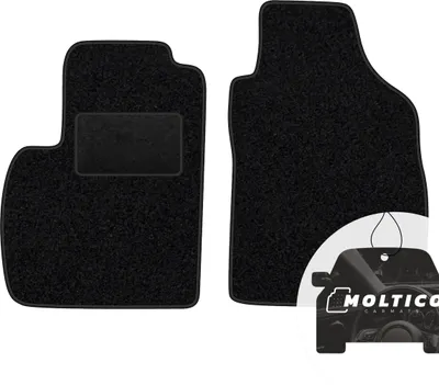 Produktbild von moto-MOLTICO Vorne Fußmatten Auto Velours Autoteppiche Schwarz Automatten Set 2-teilig passend für Fiat Idea 2004-2012