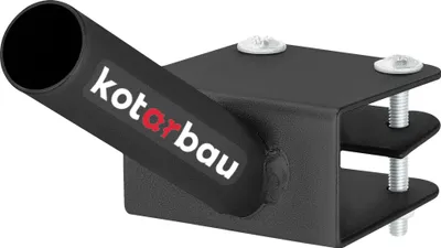 Produktbild von KOTARBAU® Fahnenhalter 1-Fach für eine Fahnenstange Montage an Balustrade 170 mm Pulverbeschichtet Schwarz Fahnenmasthalter Fahne Flagge Pulverbeschichtet Fahnenstange