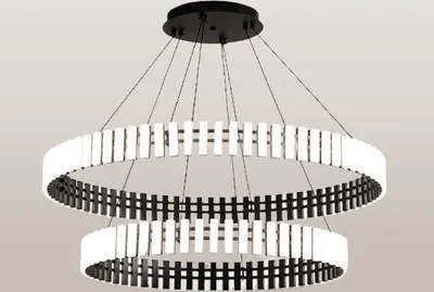 Zdjęcie produktu dla Klavia 80 Double - Nowoczesna Lampa Ring Podwójny LED Czarny 80 cm