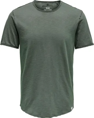 Produktbild von ONLY & SONS Rundhals T-Shirt Langes Kurzarm Shirt Basic aus Baumwolle ONSBENNE Größe: S