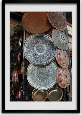 Produktbild von Bild - Bilderrahmen - Foto - 70 cm x 100 cm - MDF - Rahmen - Wandkunst - Basar in Damaskus