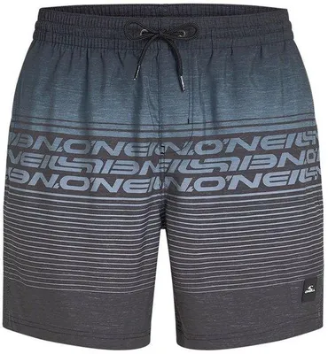 Produktbild von ONEILL WT O'NEILL Logo Stripe 16'' Badeshorts Herren Schwarz/Grau Gr. S