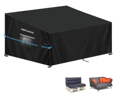 Immagine prodotto di Copertura protettiva per mobili da pallet, dimensioni 135x99x89/61 cm, tessuto Oxford 420D, impermeabile e resistente ai raggi UV