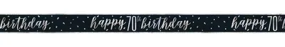 Produktbild von Banner schwarz & silber Zahl 70