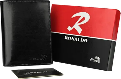 Produktbild von Ronaldo Herrenleder Geldbörse mit RFID-Sicherheit Genua schwarz, rot universell