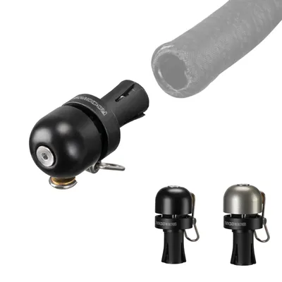 Zdjęcie produktu dla ROCKBROS 2PCS Dzwonek rowerowy Mini Końcówki kierownicy Wodoodporne do kierownicy szosowej 22,2 mm Czarny + tytanowy