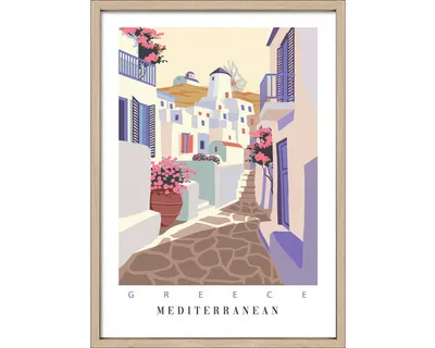 Produktbild von Gerahmtes Bild Greece 53x73 cm