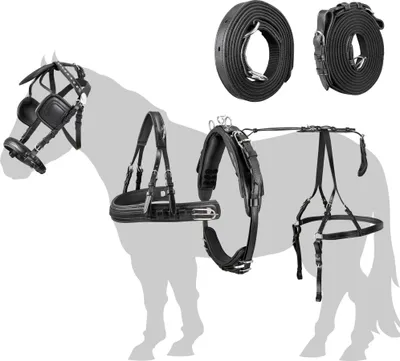 Produktbild von Esposita Einspännergeschirr "Shettyglück" Schwarz Gr. Mini-Mini-Shetty