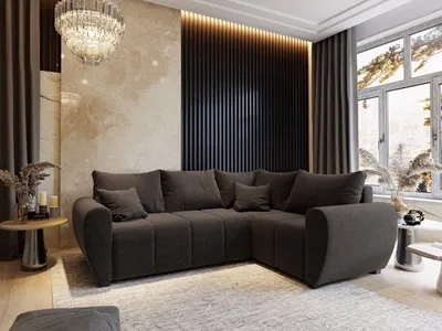 Produktbild von Masseno Ecksofa MADISON L R-S mit Schlaffunktion L-Form, Sofa mit Bettkasten, Wohnzimmersofa, Couch, Soffa, Bettsofa, Couchgarnitur- Braun, SAWANA 16