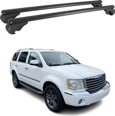 Produktbild von Dachträger für Chrysler Aspen 2007-2009 Gepäckträger Grundträger Alu Schwarz 2x