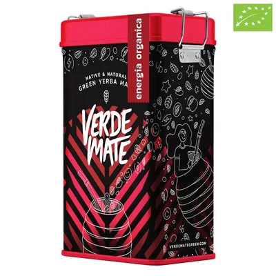 Produktbild von Verde Mate - Mate Tee Bio in Dose Energia Organica 500g - Dicke Blätter 5 mm Luftgetrocknet – Yerba Mate Tee mit Guarana, ohne Stängel, Brasilianisch